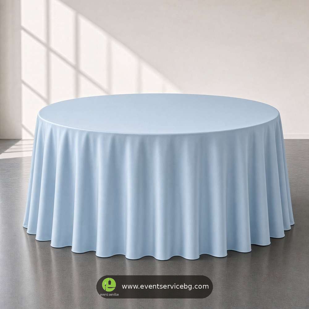 Baby blue okrugli fi 300 cm stolnjaci