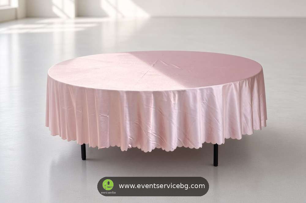 Roze okrugli fi 280 cm stolnjaci