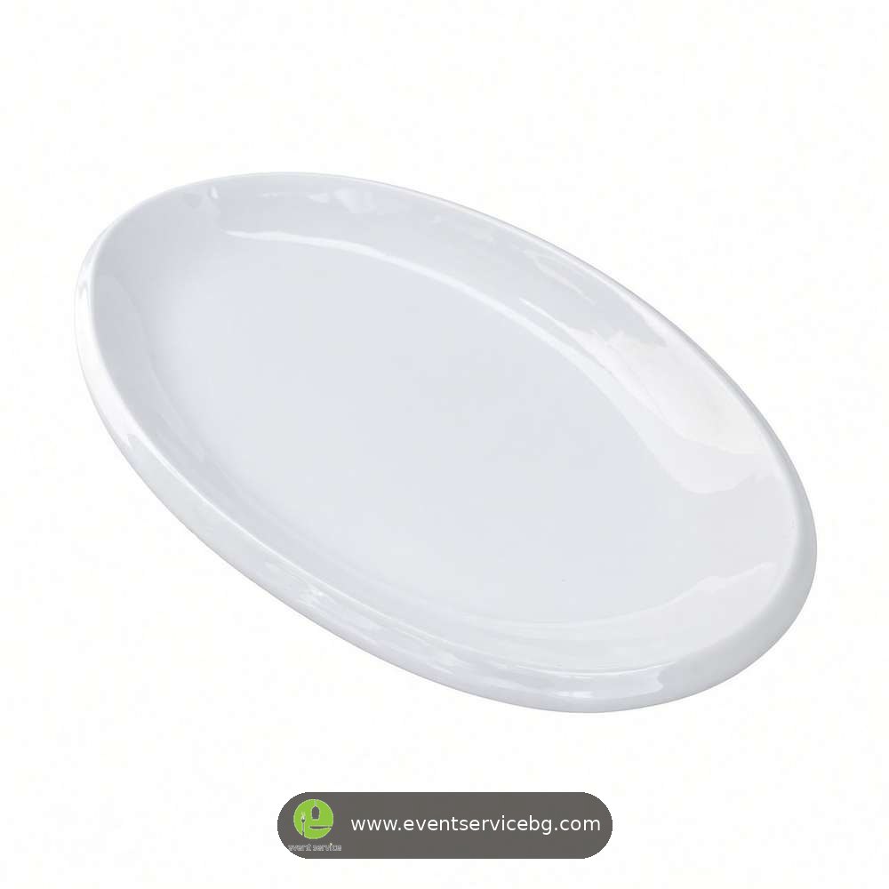 Oval keramički manji beli