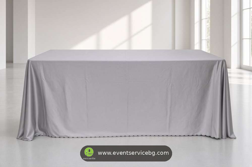 Srebrni pravougaoni 230×330 cm stolnjaci